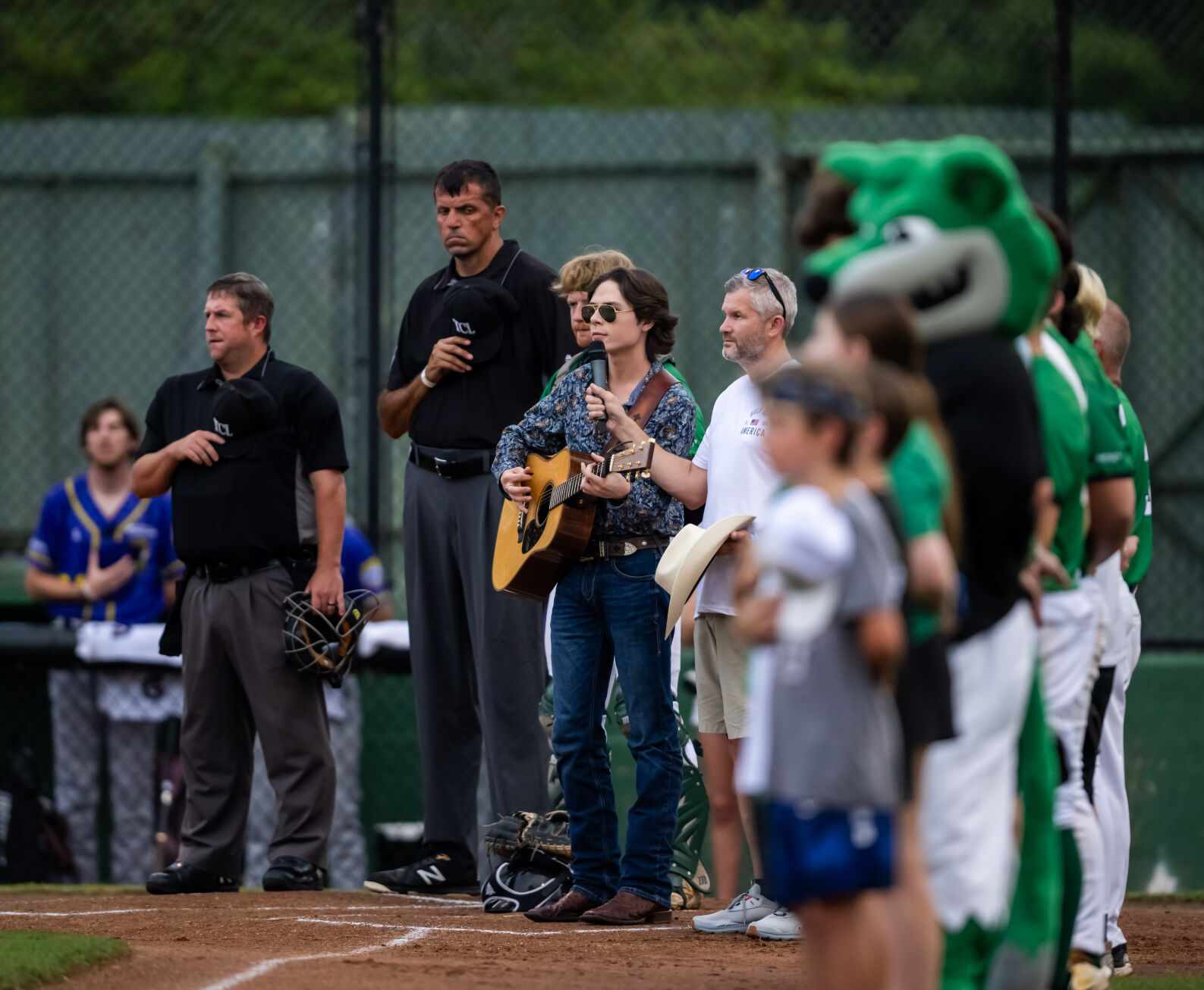 Photos: Idol runner-up John Foster sing Anthem, throws first pitch at Rougarou game